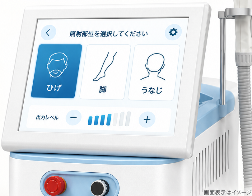 見やすいタッチパネル操作画面